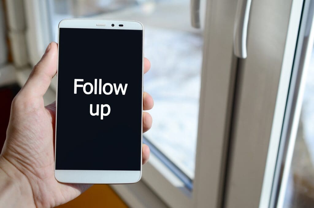 Attract leads and boost success.  Concept of follow up