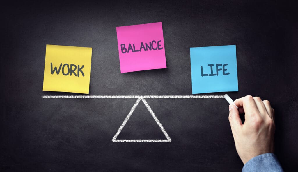 How to Stay Motivated in Real Estate: 6 Tips for Success.  Concept of work life balance