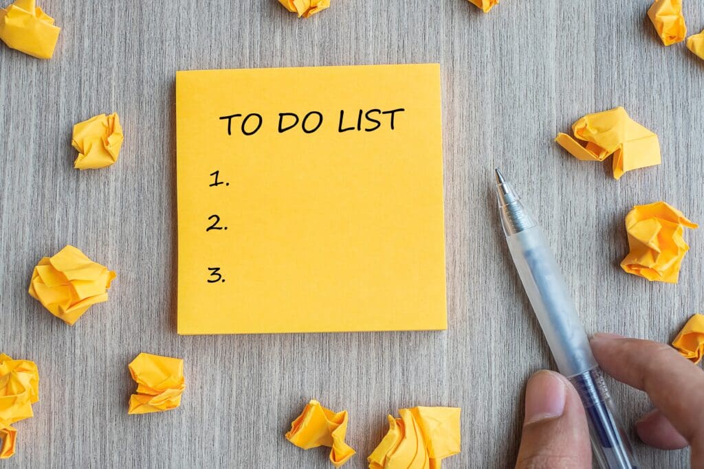 Questions that Home Sellers Ask:  Concept of To Do List